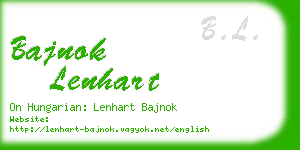 bajnok lenhart business card